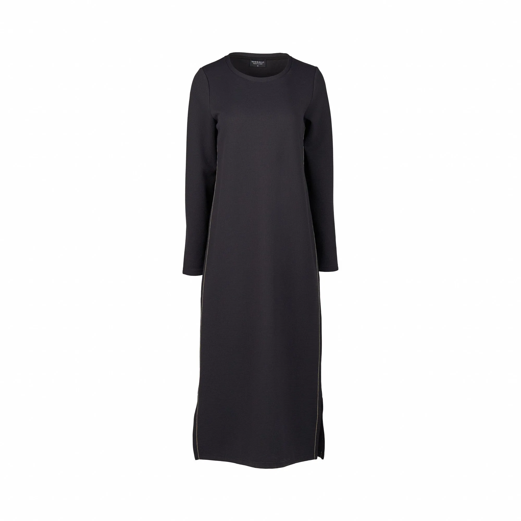6110A   Vassalli Knit Dress -Ink/Cream