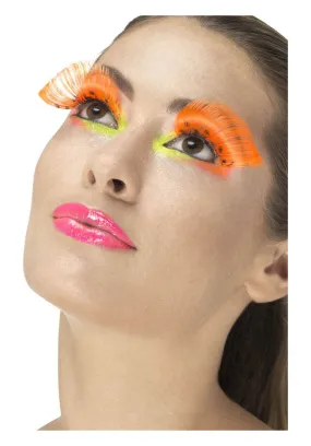 80s Polka Dot Eyelashes, Neon Orange