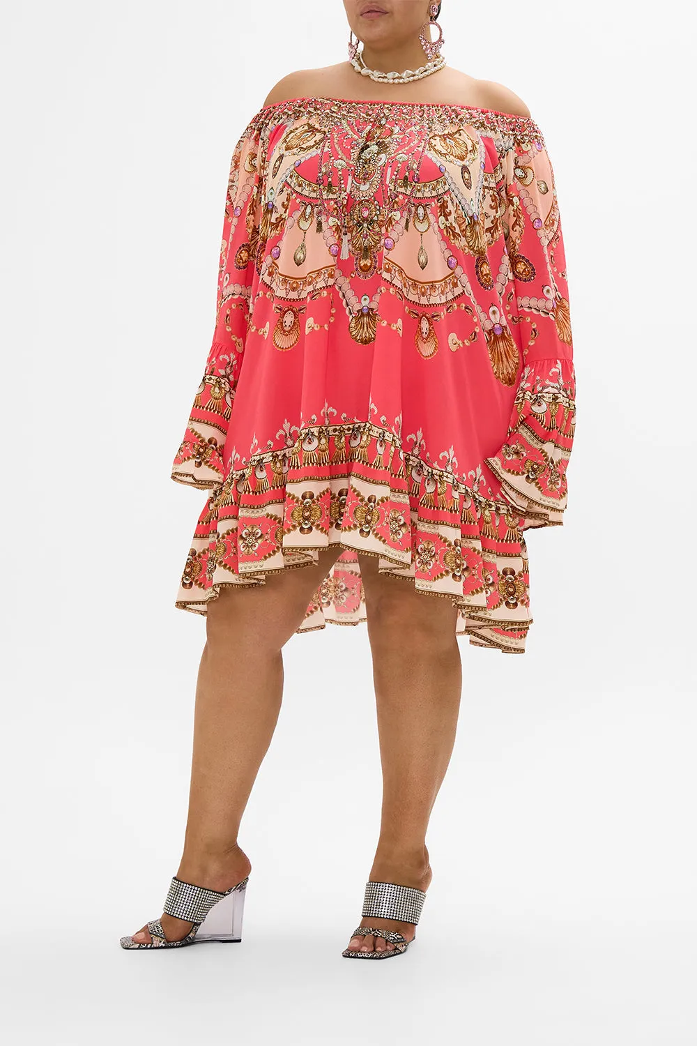 A LINE FRILL DRESS SHELL GAMES