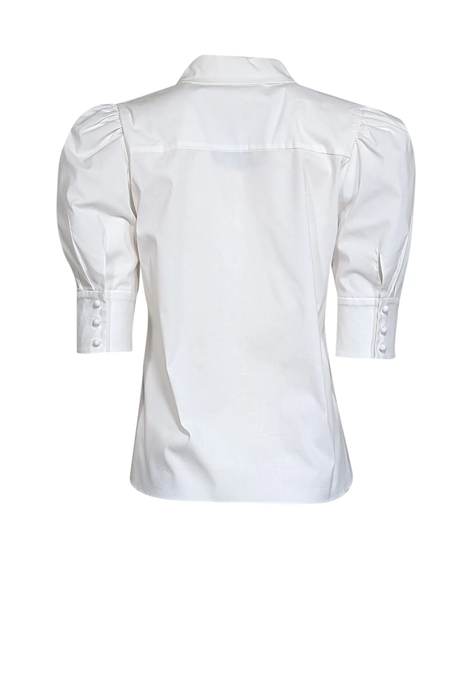 Alice & Olivia - White Cotton Blend Button Front Top Sz S