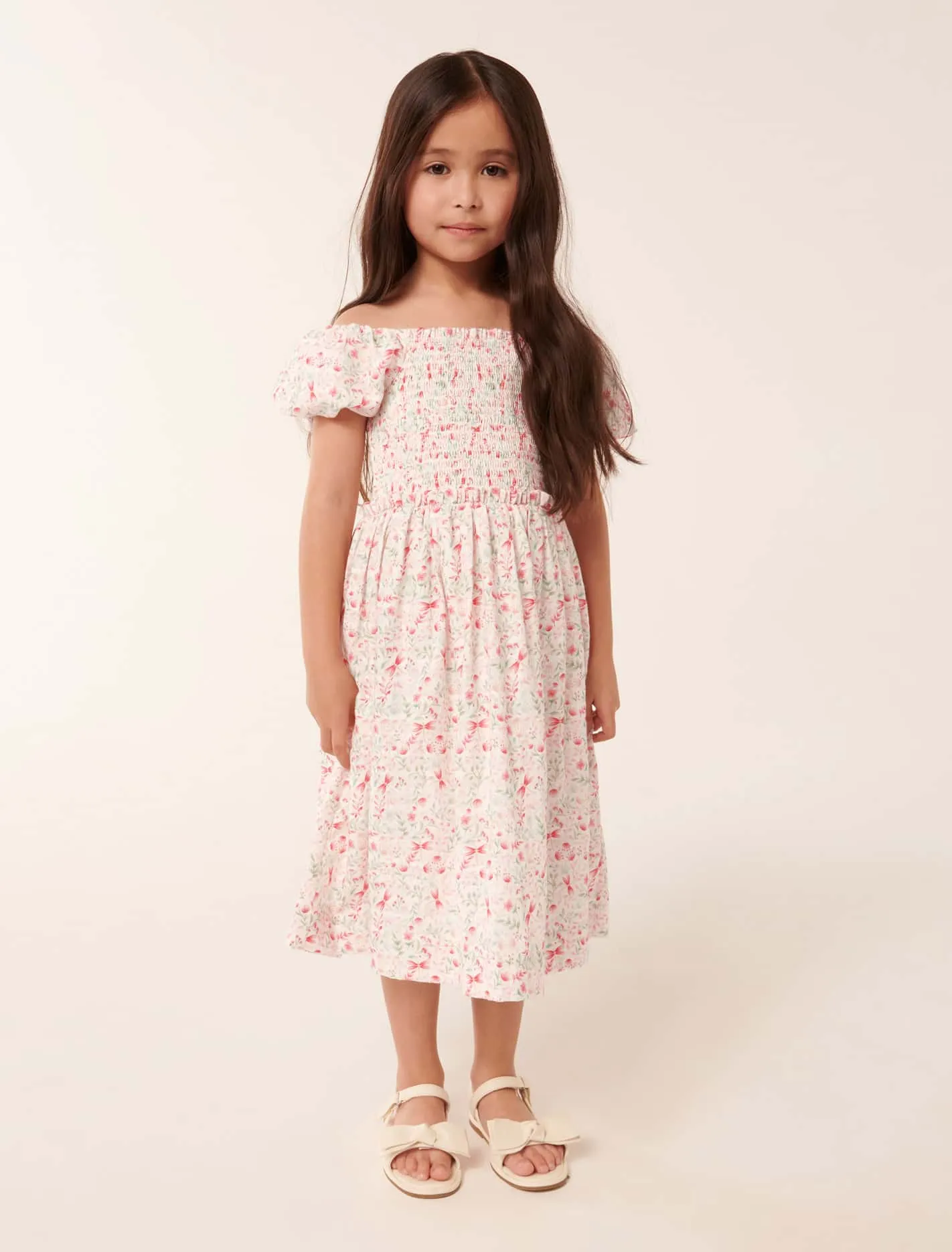 Bianca Shirred Girls Dress