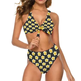 Bikini Set, Retro Swimsuit, Pinup style swimsuit, High Waist Bikini, Floral Bikini, Polka Dot Bikini, Two piece bikini set,Womens bikini set
