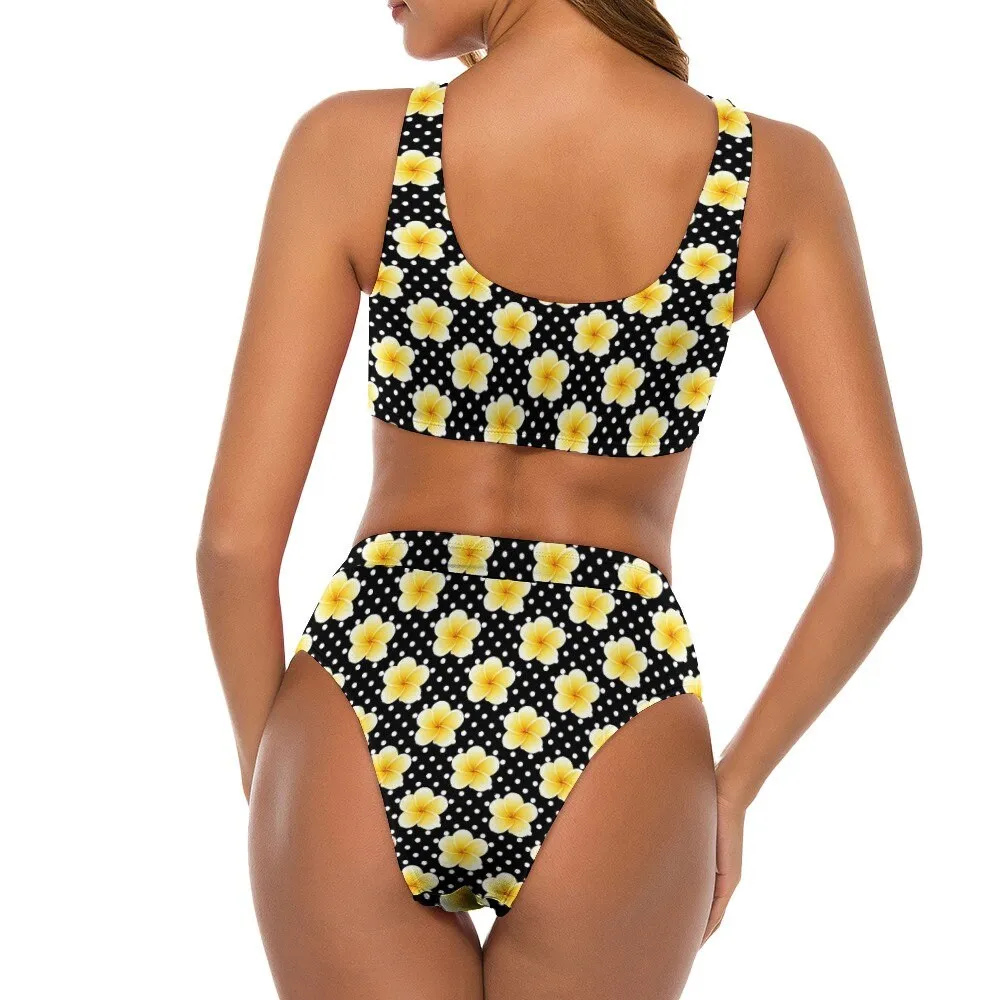 Bikini Set, Retro Swimsuit, Pinup style swimsuit, High Waist Bikini, Floral Bikini, Polka Dot Bikini, Two piece bikini set,Womens bikini set