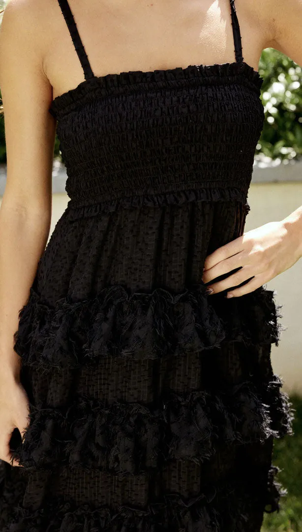 BLACK Paris Ruffle Dress | BTB Los Angeles
