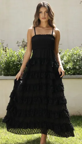 BLACK Paris Ruffle Dress | BTB Los Angeles