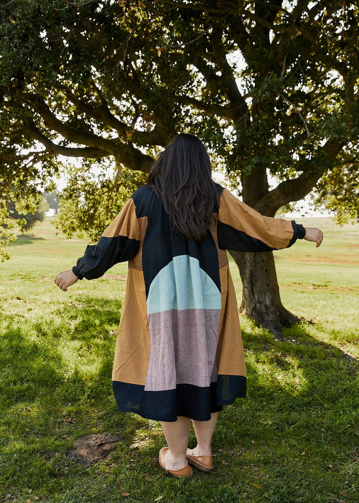 Black Pride of Crow Extended Midi Dress