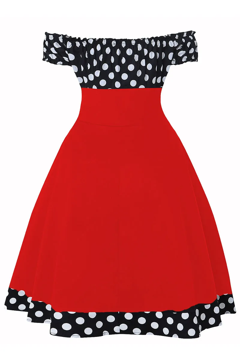 BT3151 Polka Dots Midi Dress