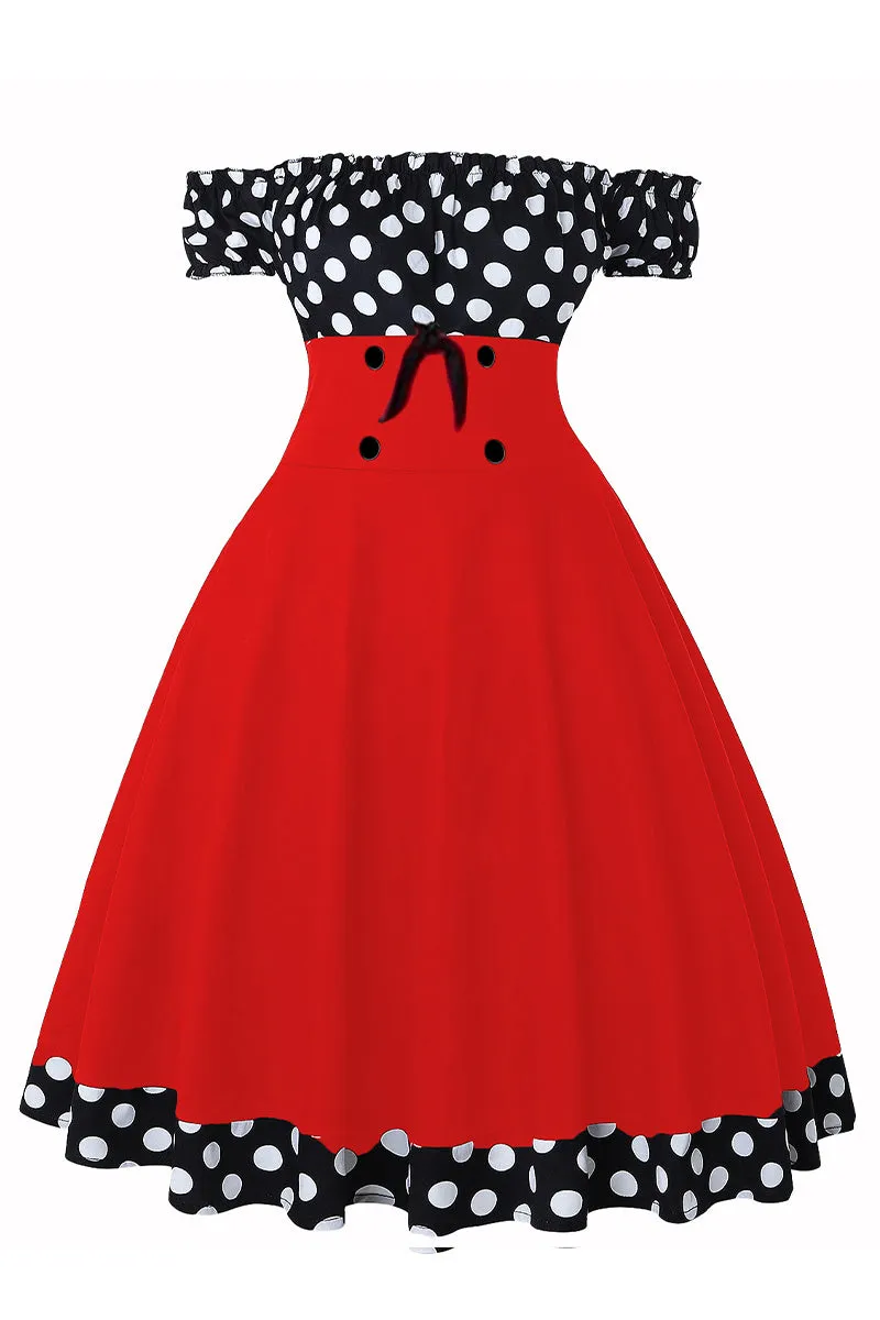 BT3151 Polka Dots Midi Dress