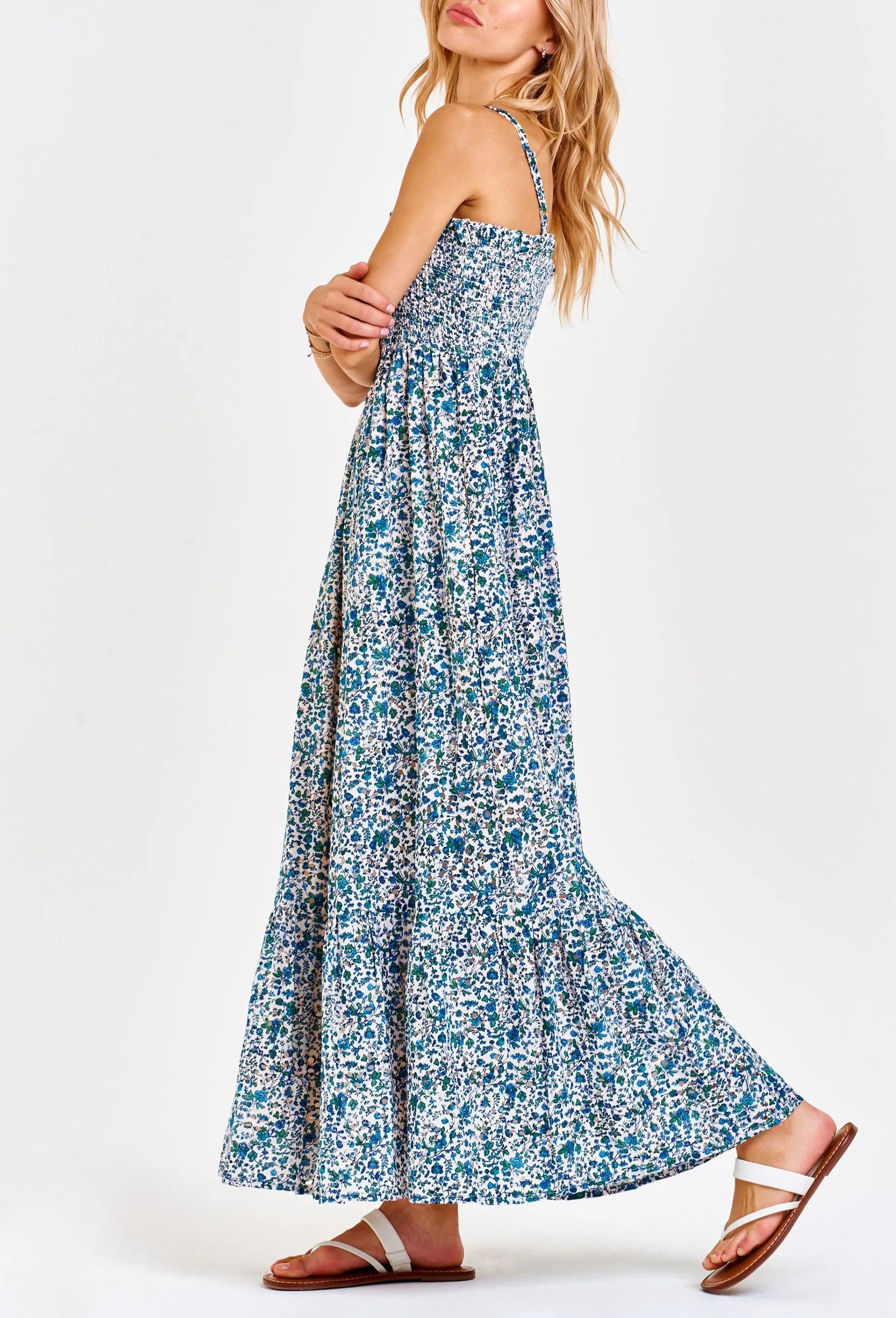 CAITLYN SMOCKED BODICE DRESS FELICITY