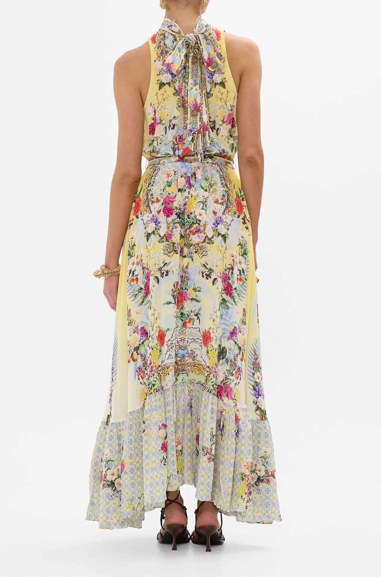 Camilla - Flor Fantastica Necktie Dress with Elasticated Waist