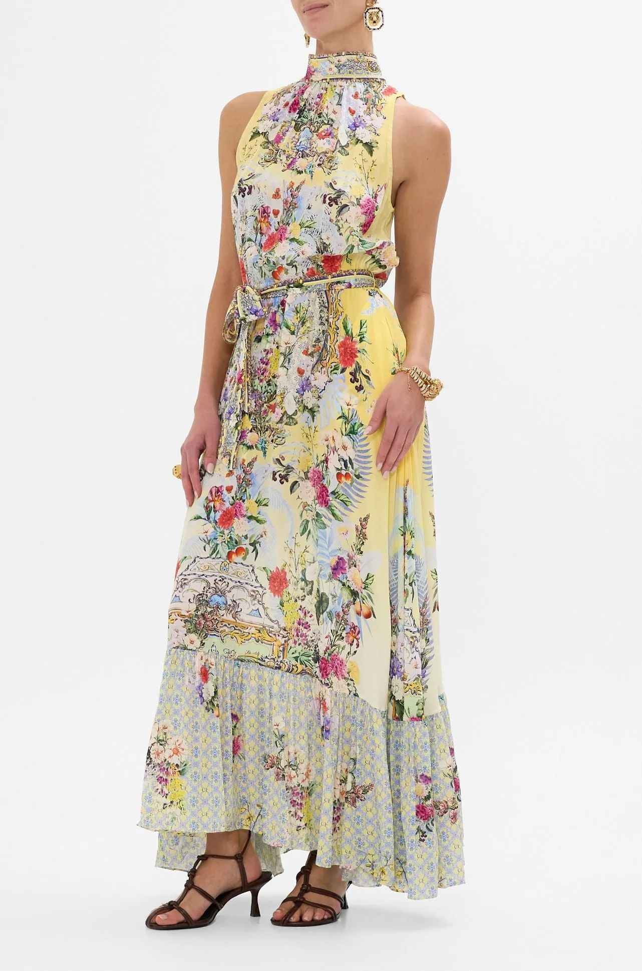 Camilla - Flor Fantastica Necktie Dress with Elasticated Waist