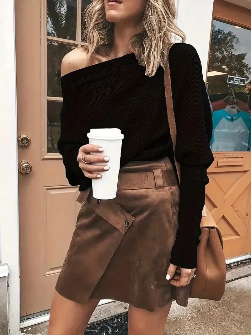 Casual One Shoulder Top