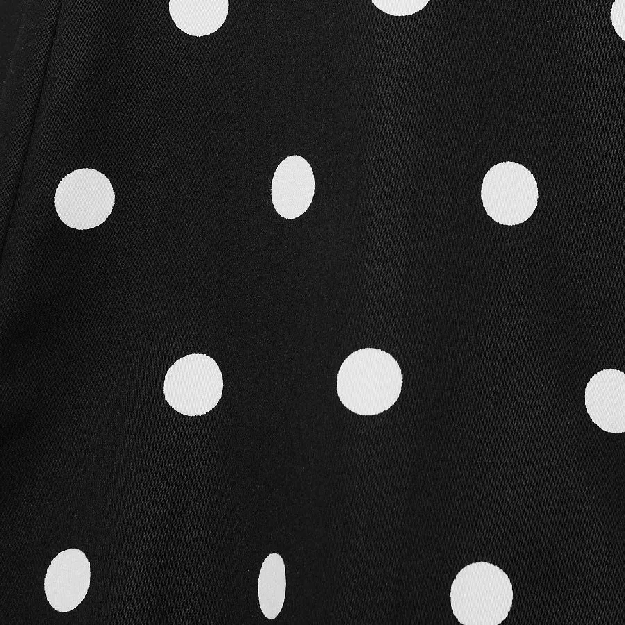 Claudia Fifties Style Polka Dot Dress In Black & White