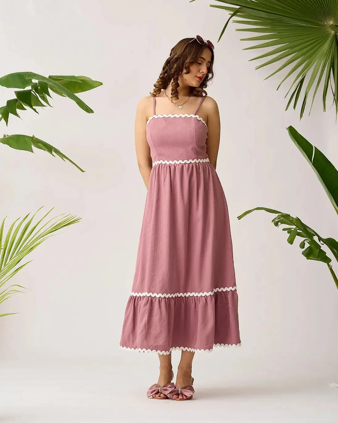 Coastal Breeze Lace Overlay Dress