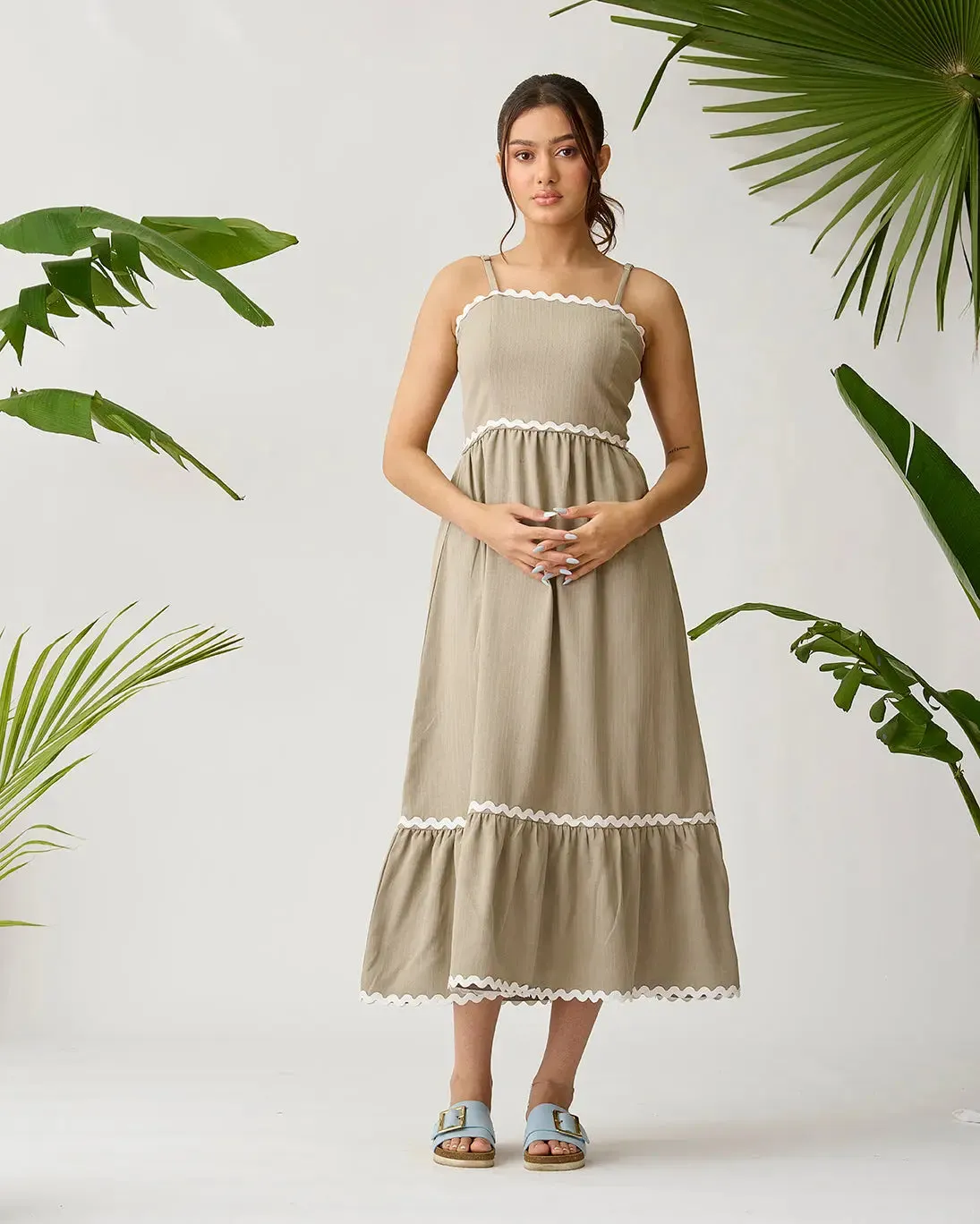 Coastal Breeze Lace Overlay Dress