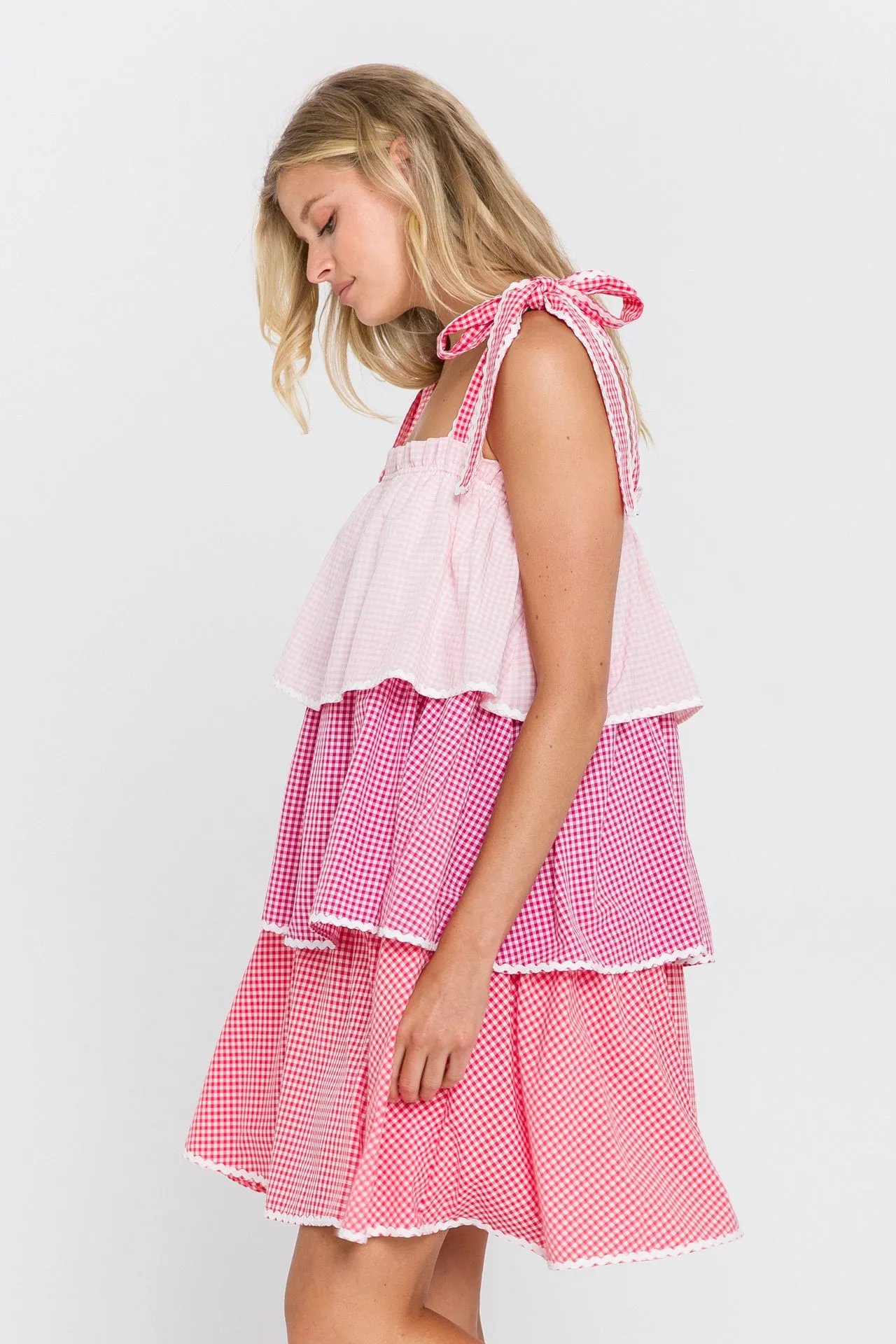 Colorblock Tiered Dress