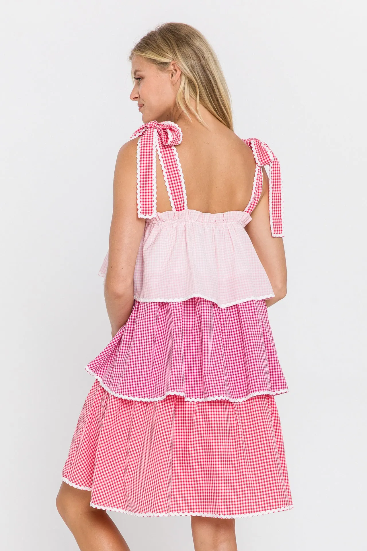 Colorblock Tiered Dress