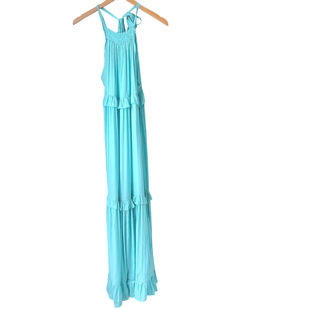 Cool Summer Azura Tie-Back Ruffle Maxi Sundress