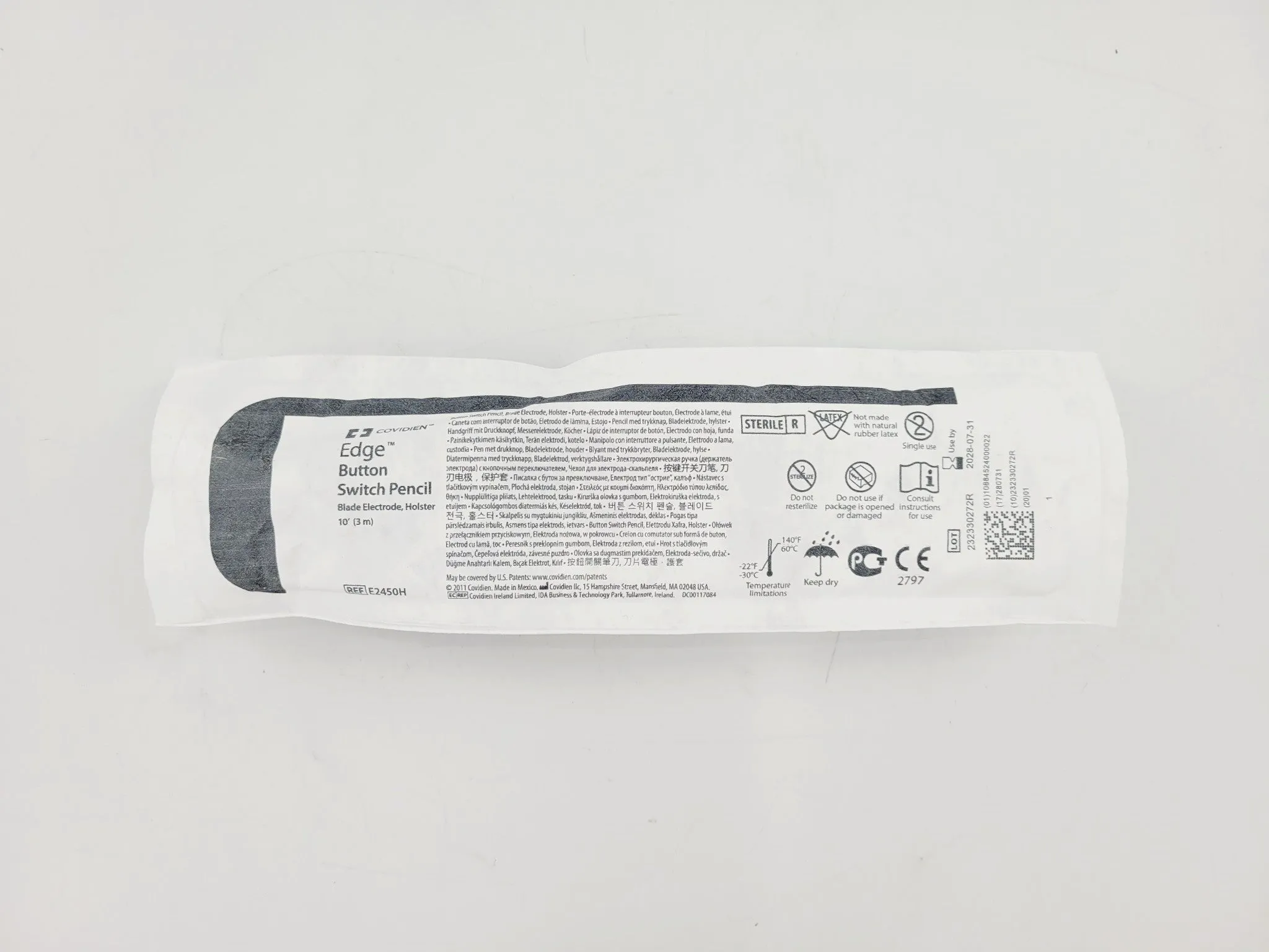 Covidien E2450H Edge Button Switch Pencil Blade Electrode EXP 2028 Lot of 50