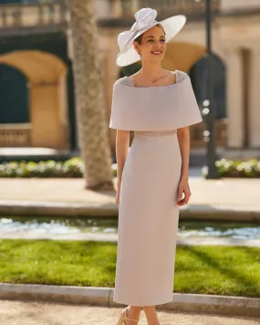 Crepe Pencil Dress With Pearls <span>8G153<span>