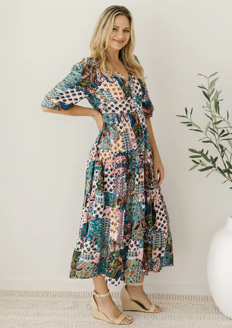 Cynthia Midi Dress in Lunar
