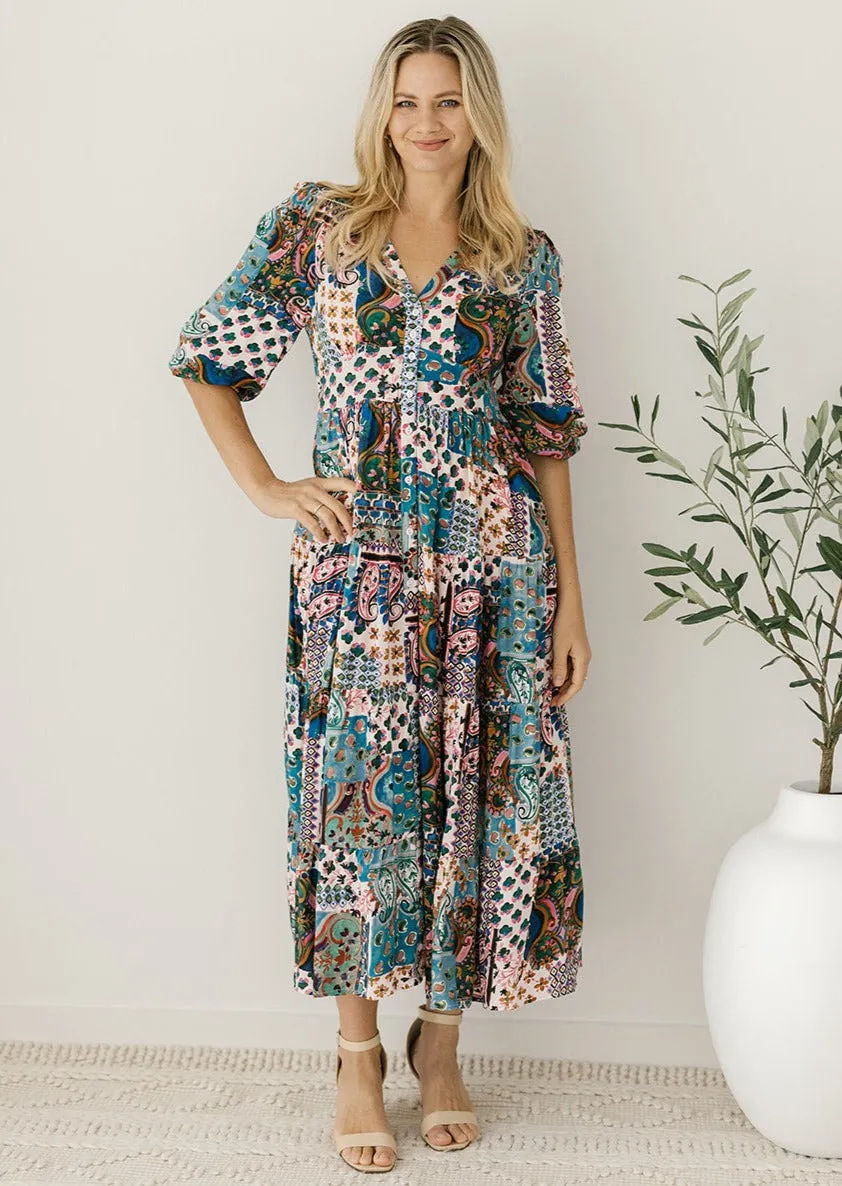 Cynthia Midi Dress in Lunar