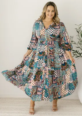 Cynthia Midi Dress in Lunar