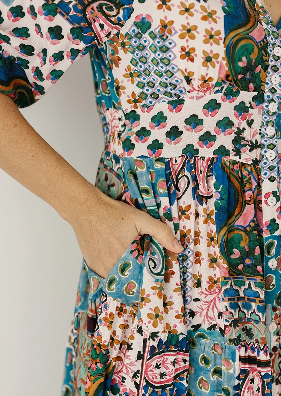 Cynthia Midi Dress in Lunar