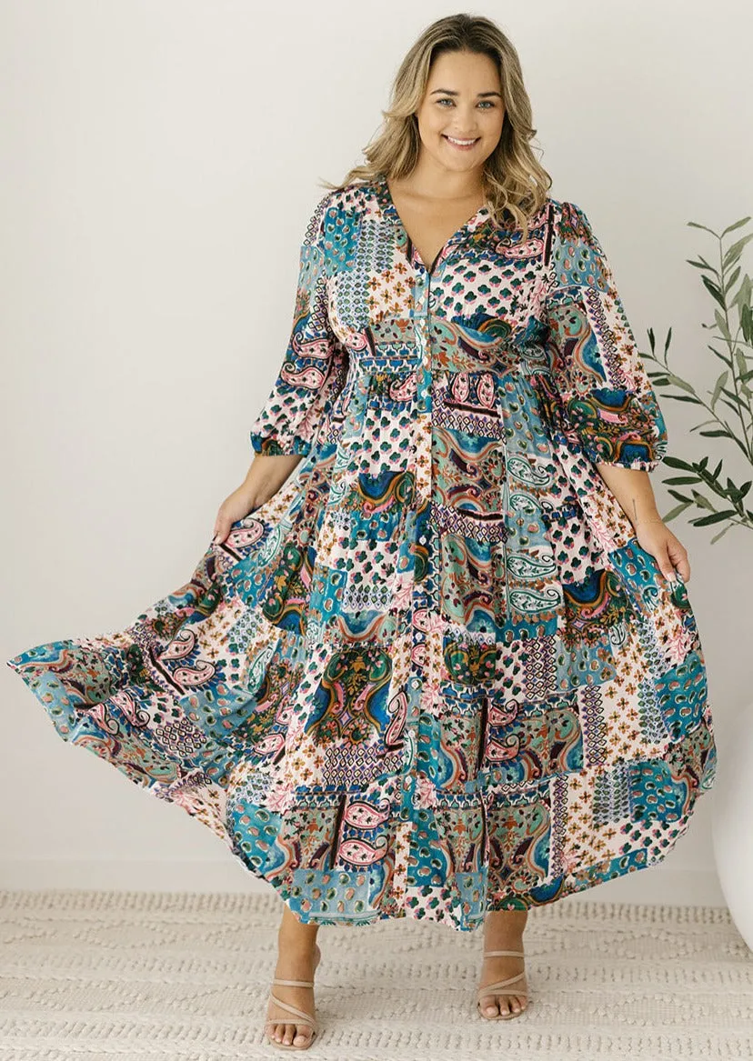 Cynthia Midi Dress in Lunar