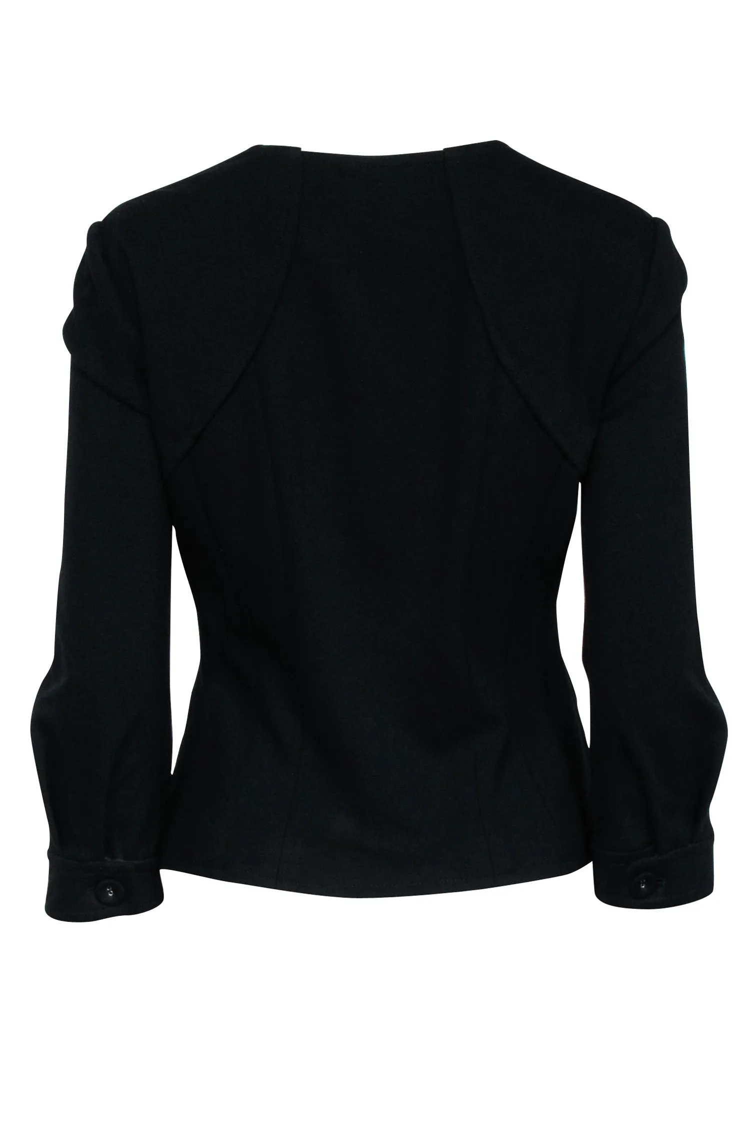 Cynthia Steffe - Black Scoop Neckline Button Blazer Sz 8