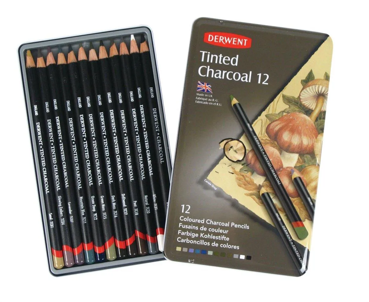 Derwent Professional Tinted Charcoal Pencil Sets