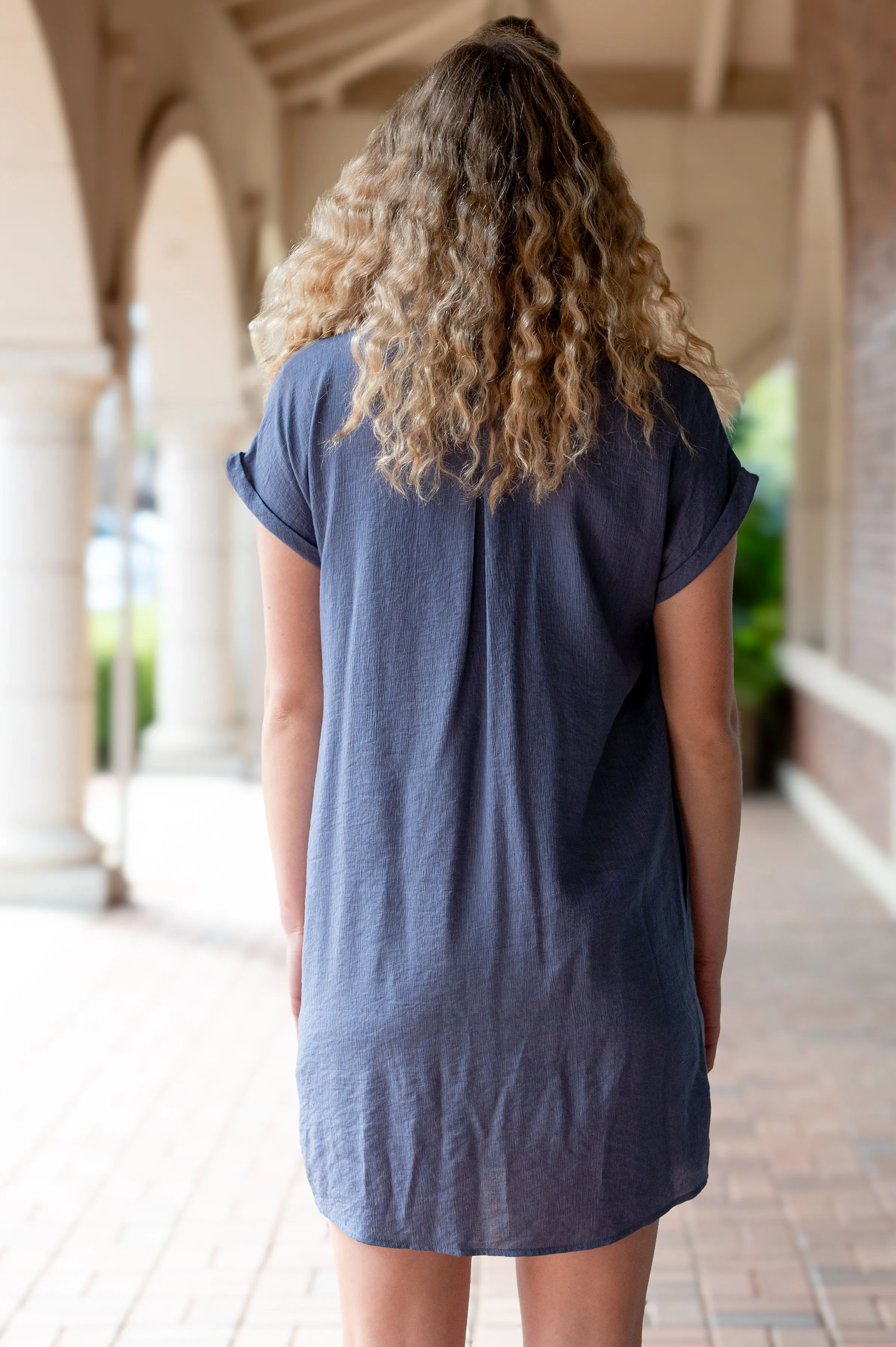 Dolman Sleeve T- Shirt Dress W/ Pockets