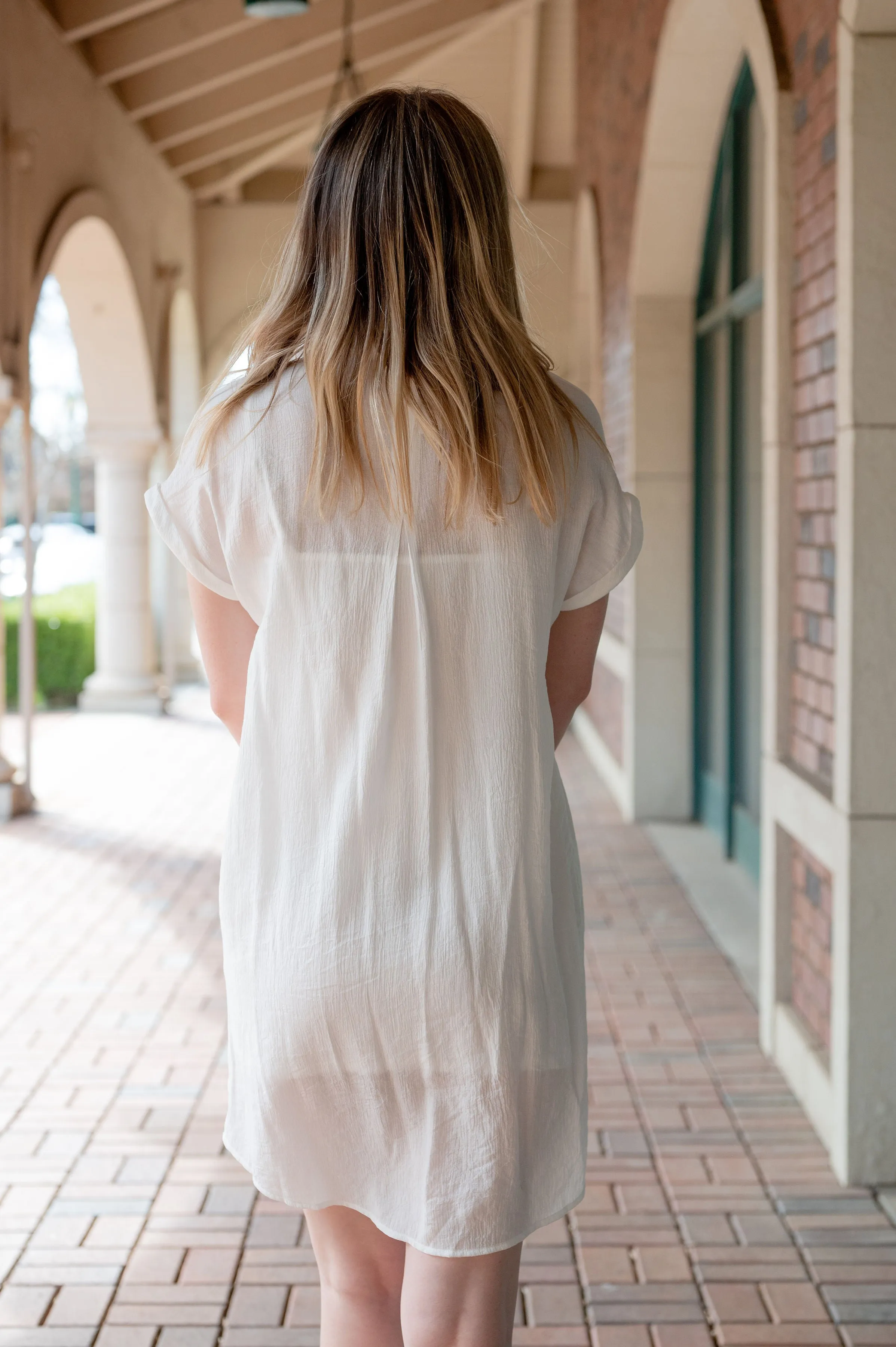 Dolman Sleeve T- Shirt Dress W/ Pockets