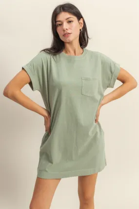 DZ25A916-Unwind In Style T Shirt Mini Dress