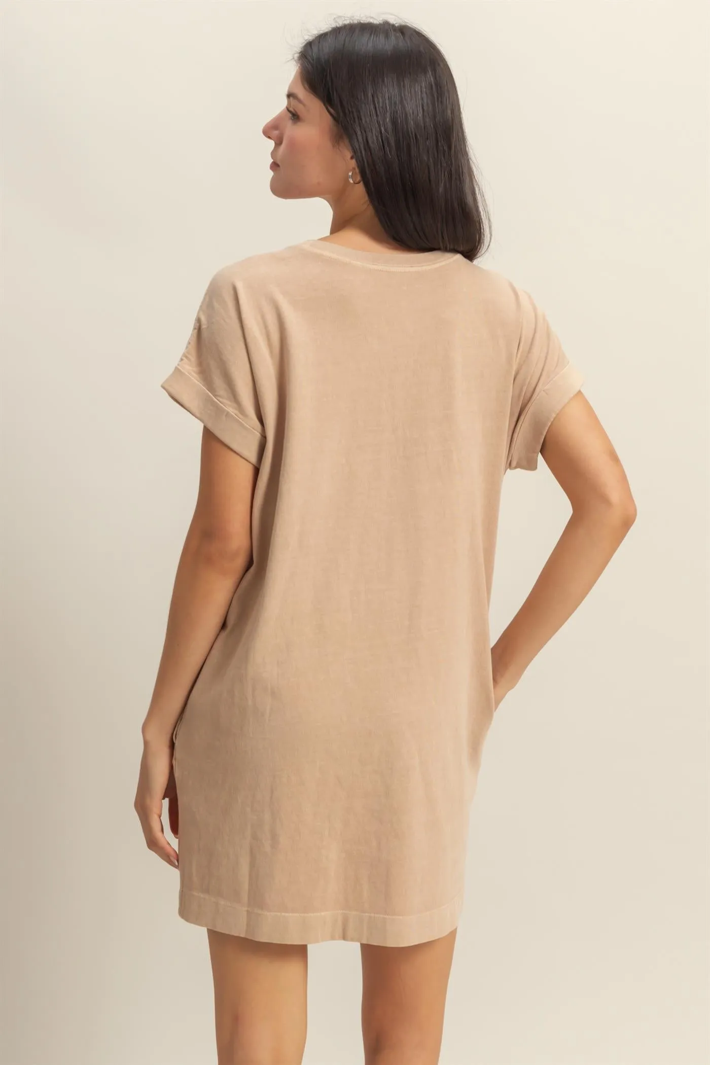 DZ25A916-Unwind In Style T Shirt Mini Dress