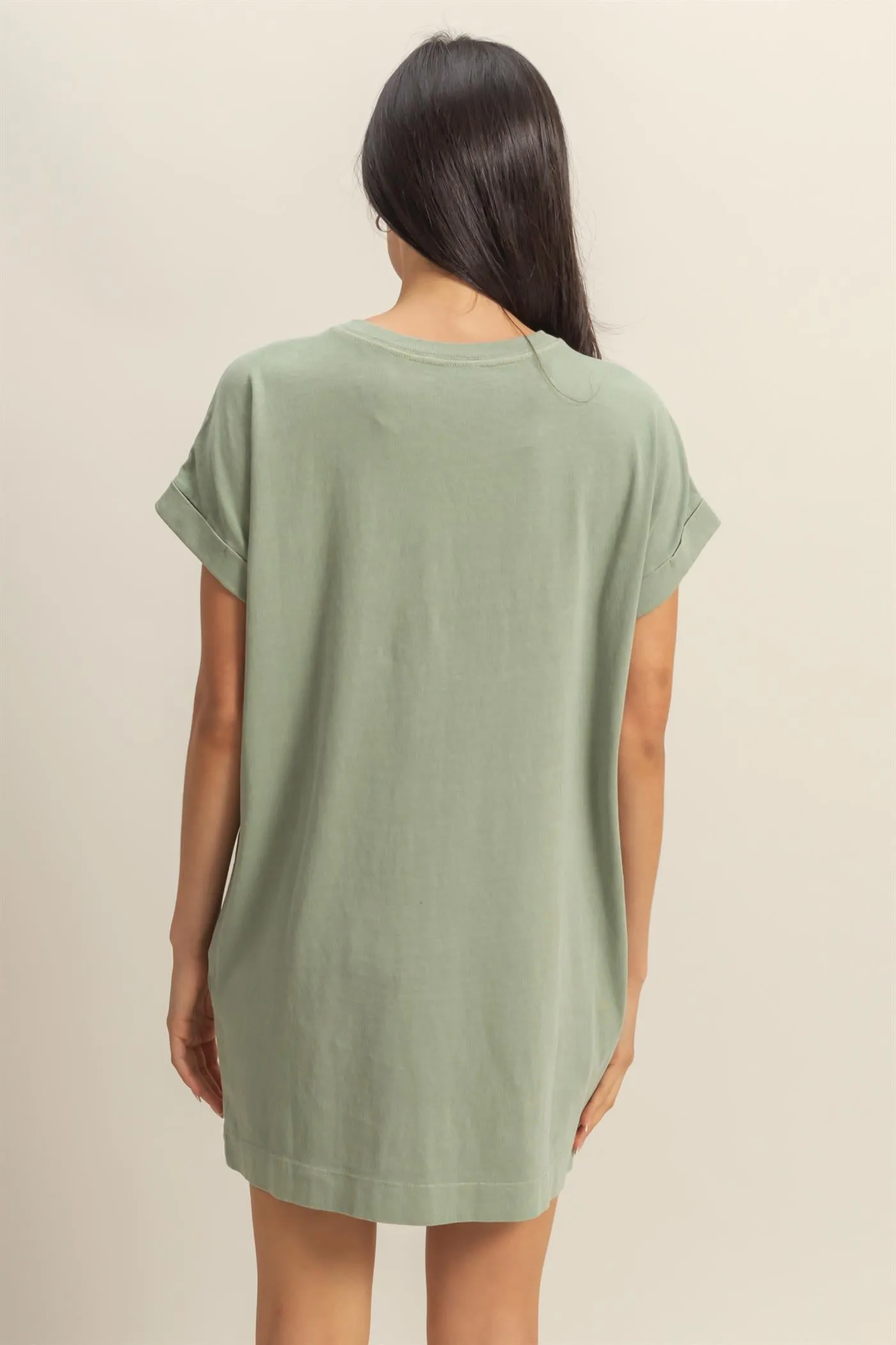 DZ25A916-Unwind In Style T Shirt Mini Dress