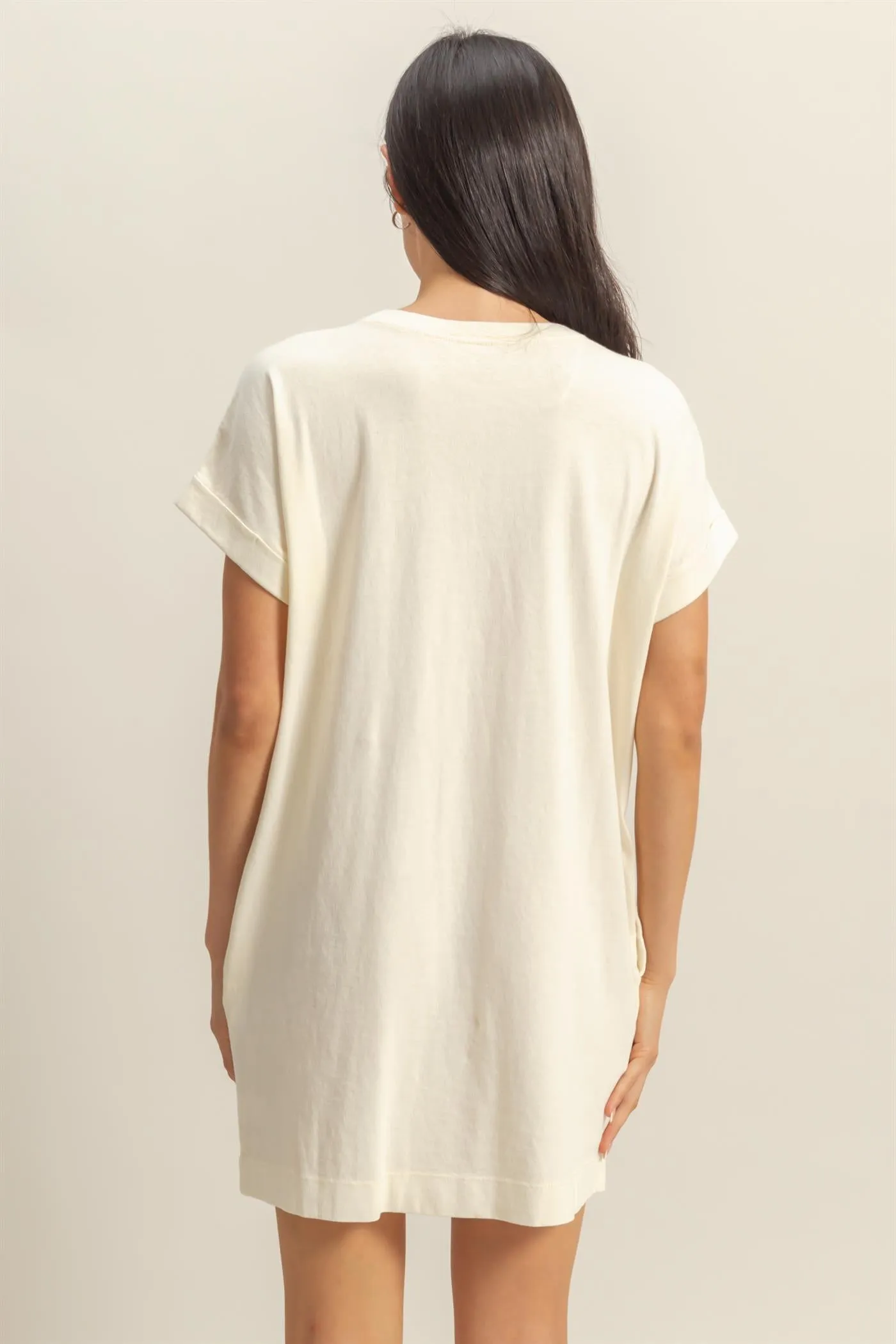 DZ25A916-Unwind In Style T Shirt Mini Dress