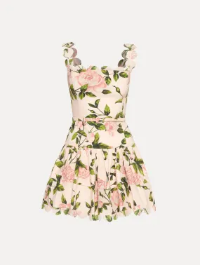 English Rose Cotton Poplin Tiered Dress