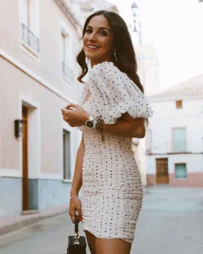 French retro polka dot dress