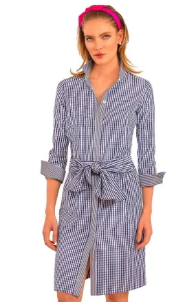 Gretchen Scott - Dress - Breezy Blouson - Navy Gingham