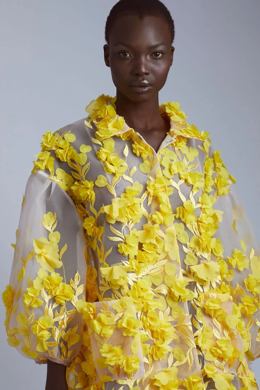 Hinata 3D Floral Coat Dress