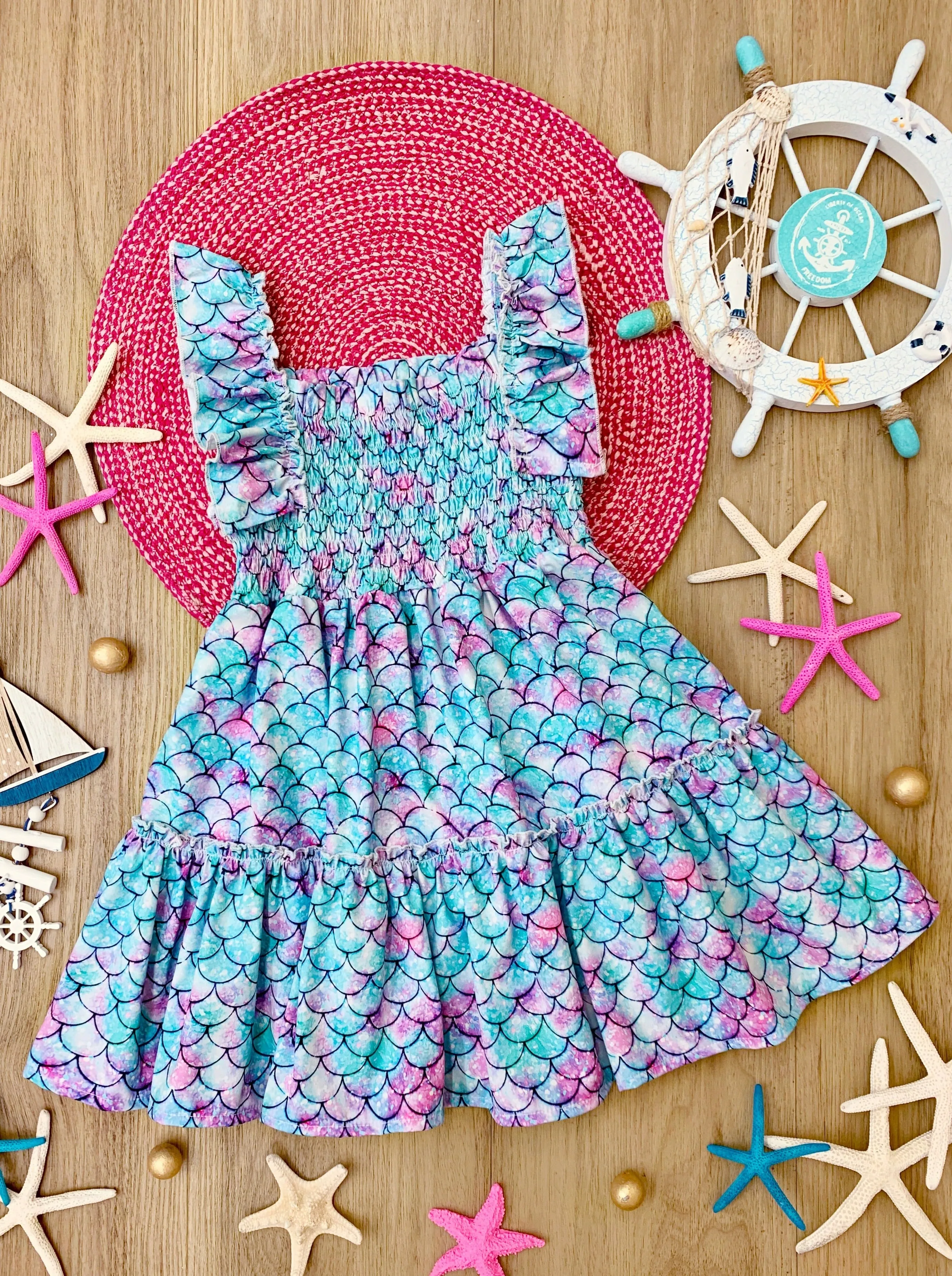 I Washed Up Like This Mermaid Ruffle Sundress