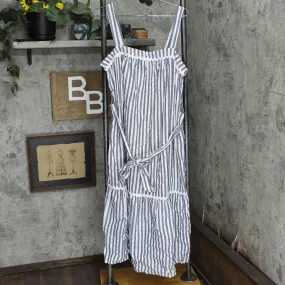 I.n.c. International Concepts Striped Sleeveless Sundress Dress Navy White 14