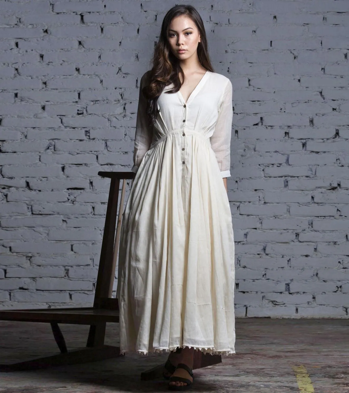 Ivory Cotton Gown