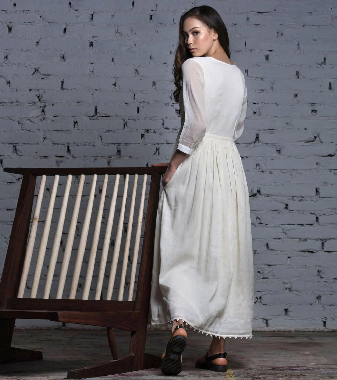 Ivory Cotton Gown