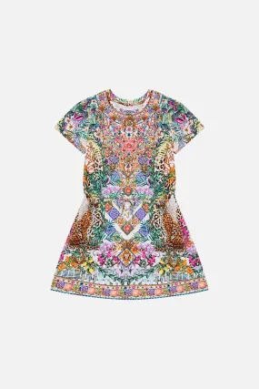 JERSEY TEE DRESS WITH ELASTICATED WAIST 12-14 FLOWERS OF NEPTUNE