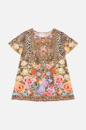 KIDS T-SHIRT DRESS WITH FLARE HEM 4-10 HEIRLOOM ANTHEM