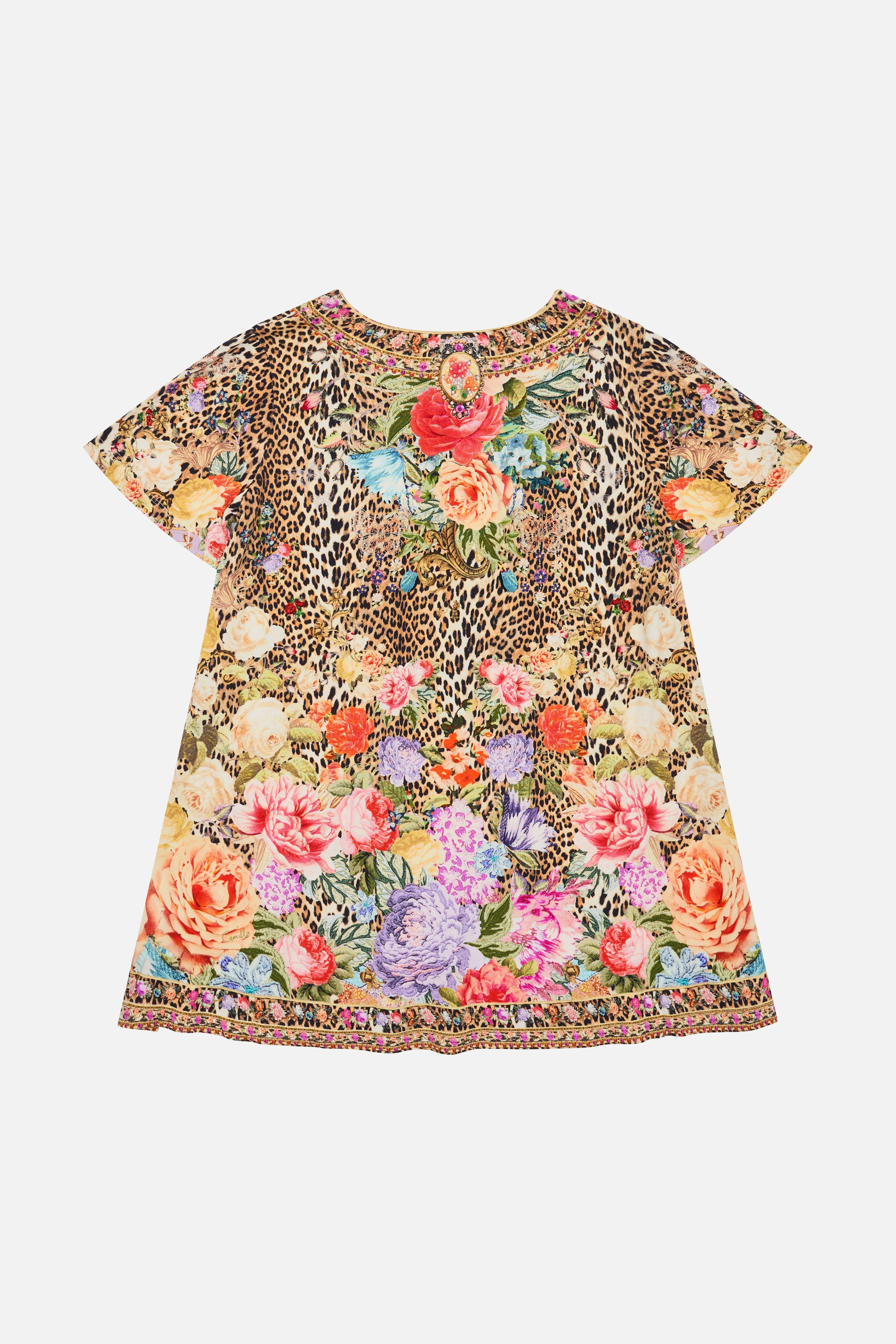 KIDS T-SHIRT DRESS WITH FLARE HEM 4-10 HEIRLOOM ANTHEM