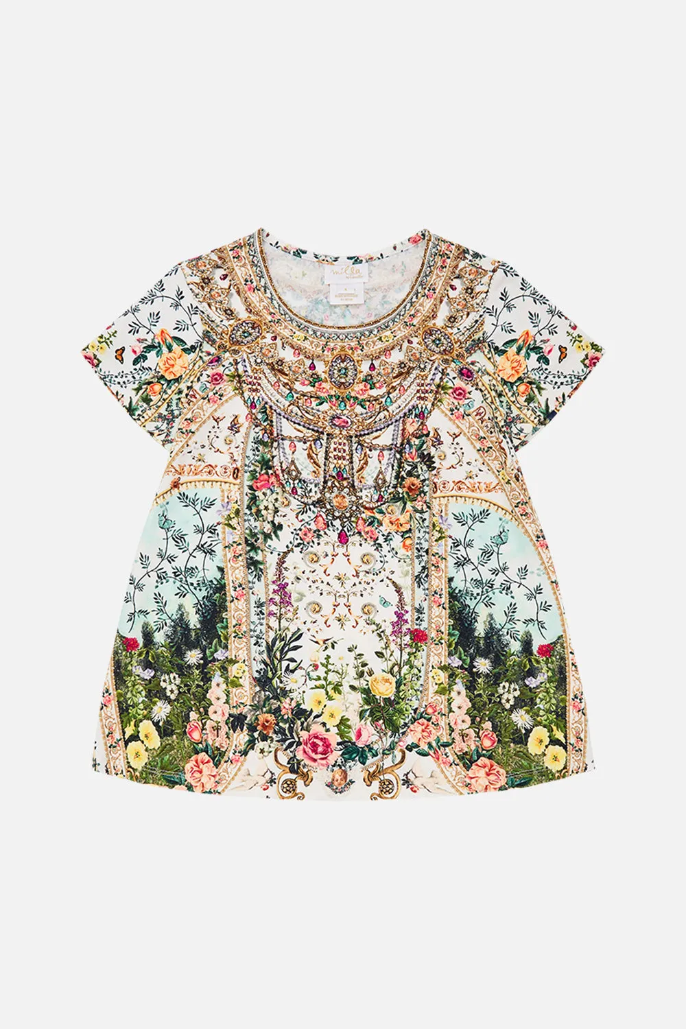 KIDS T-SHIRT DRESS WITH FLARE HEM 4-10 RENAISSANCE ROMANCE