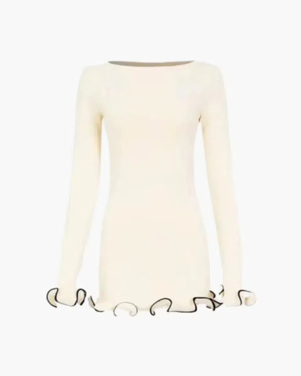 Laurette – Rib-knit design – Ruffle dress